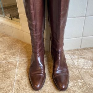 Salvatore Ferragamo Leather Knee High Boots
